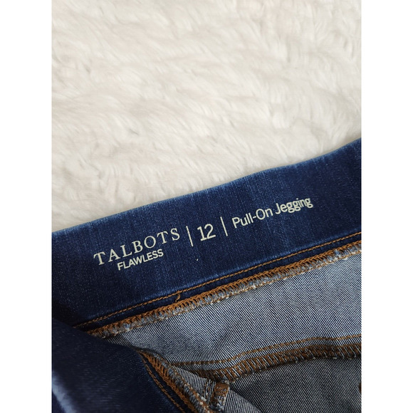 Talbots Flawless Womens High Rise‎ Med Wash Denim Pull On Jeggings Jeans Size 12 - Picture 3 of 7